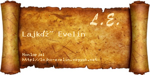 Lajkó Evelin névjegykártya