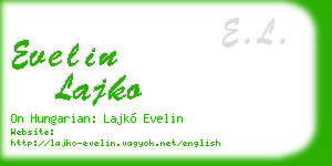 evelin lajko business card